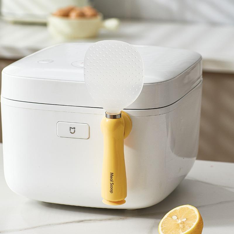 Magnetic Standing Rice Spoon, Non-stick Rice Spoon, Suction Cup, Non-stick Rice Serving Spoon, Food-grade Electric Rice Cooker, Anti-stick Rice Spoon