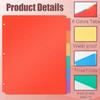 12 Count Plastic Binder Dividers with Pockets, 2 Pack of 6 Tab Multicolor Dividers for 3 Ring Binders, Big ertable Tabs, Works with Sheet Protectors