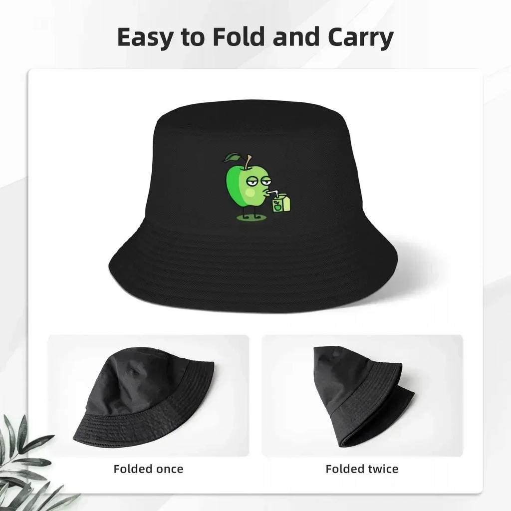 Apple Juice Bucket Hat Panama Hat Children Bob Hats Outdoor FisherUnisex Hats Summer Beach Fishing Unisex Caps