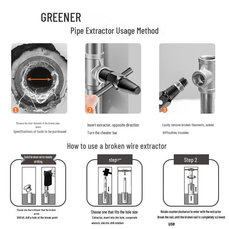 Greener Broken Screw Extractor Set