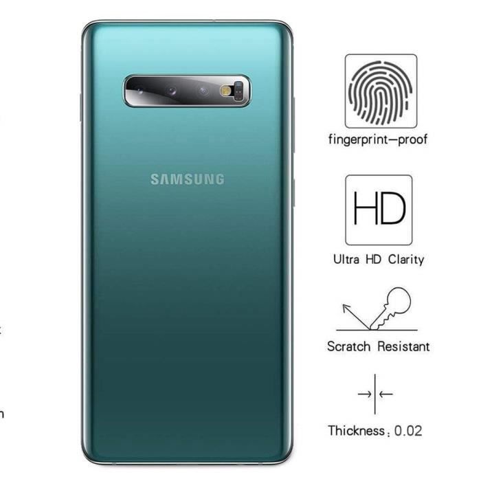 Lot of 4 Tempered Glass Camera Protection for Samsung Galaxy S10 - Protective Film for Rear Camera Lens