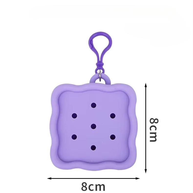Soft Holes Coin Purse Mini Silicone Card Holder Zipper Storage Bag Women Girls Cute DIY Wallet