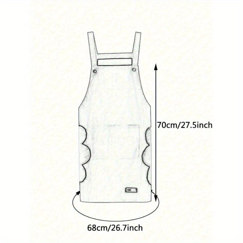 1pc Waterproof & Oil-Proof Cooking Apron, Fashion Home Kitchen Adult Apron For Women, Suitable For Cooking, Restaurant And Work Uniform