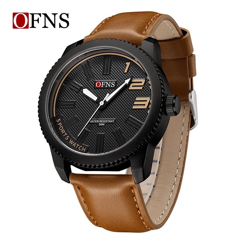 OfnsBrand 1950 Fashion Trendy Men's Quartz Watch Zinc Alloy Anti Slip Crown 3atm Waterproof Belt Comfortable Skin Friendly Cool