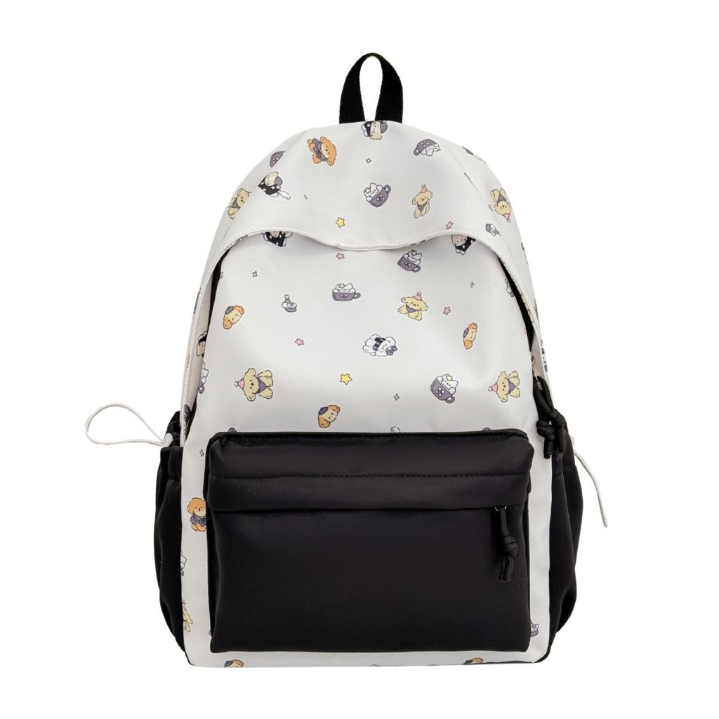 Schoolbag Printed Backpack Korean Version Ins Cute Cartoon Backpack Female Large Capacity Graffiti Student Sweet Versatile Backpack