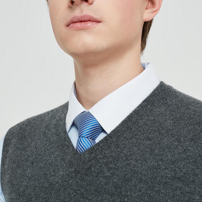 Hengyuanxiang Men's Fine Cashmere V-Neck Knit Vest