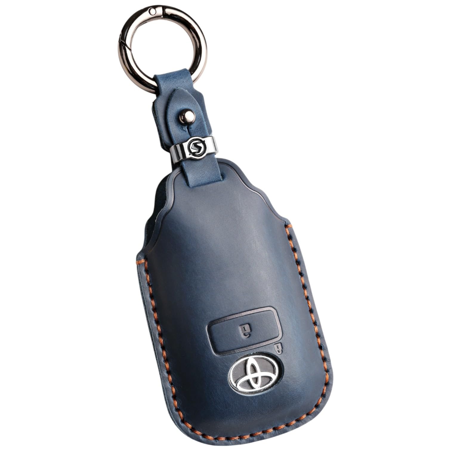 [HALLMO] Smart Key Case Genuine Leather Key Cover Rise/Rocky/Tuft Compatible Genuine leather / 2 buttons синий