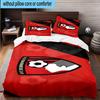 Set Biancheria da Letto Stampato con Stemma AFC Bournemouth 3 Pezzi Copripiumino Chiusura Include 1 Copripiumino e 2 Federe Set Biancheria da Letto Decorazioni per la Casa Regali