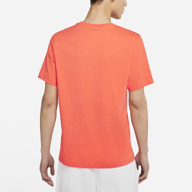 Nike Sportswear Splash Ink Alphabet Print Short Sleeve T-Shirt Men Tops Orange DJ5361-840