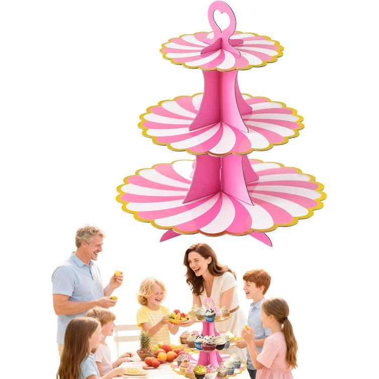 3 Tier Butterfly Cupcake Stand,Suitable for Butterfly Themes – Easy to Assemble& Reble(1Butterfly)