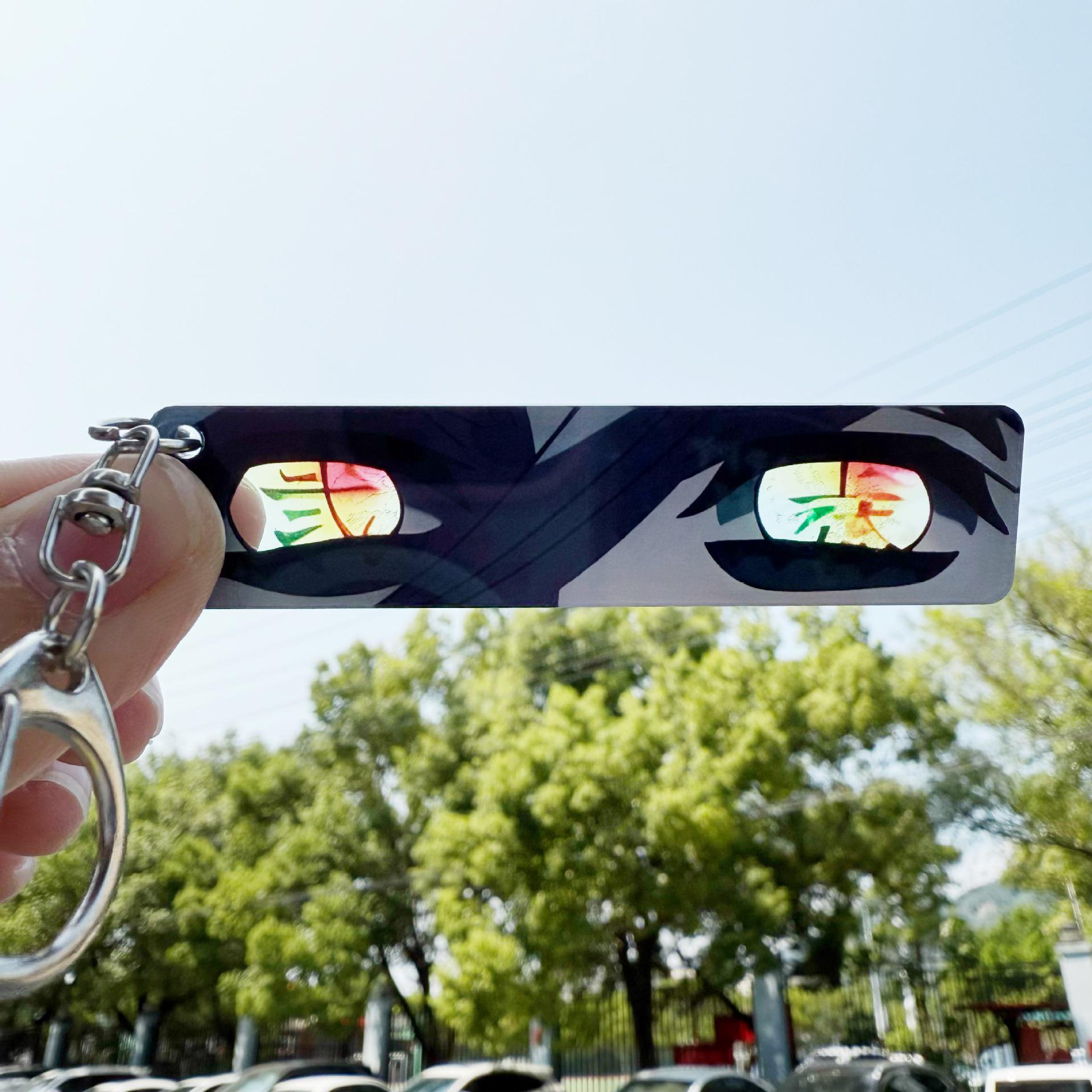 

Прозрачный акриловый брелок «Истребитель демонов»: Зеницу, Муичиро, Мицури 7.5*1.8 cm