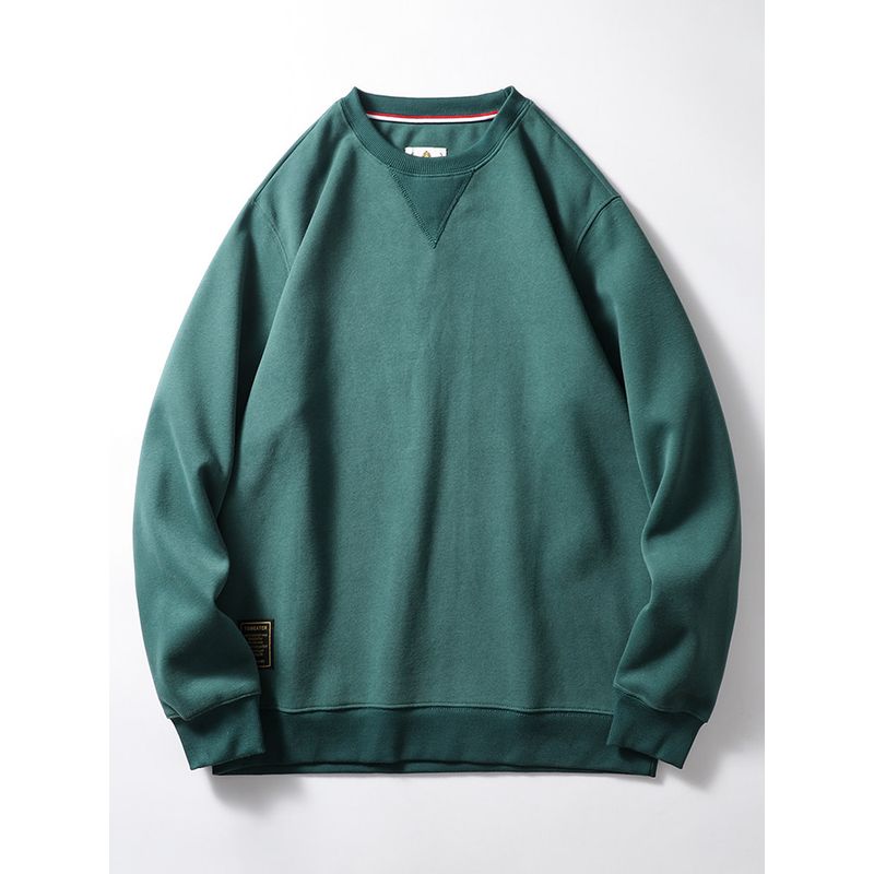 Trendy Spring and Autumn Retro Crew Neck Pullover Export Sweatshirt
