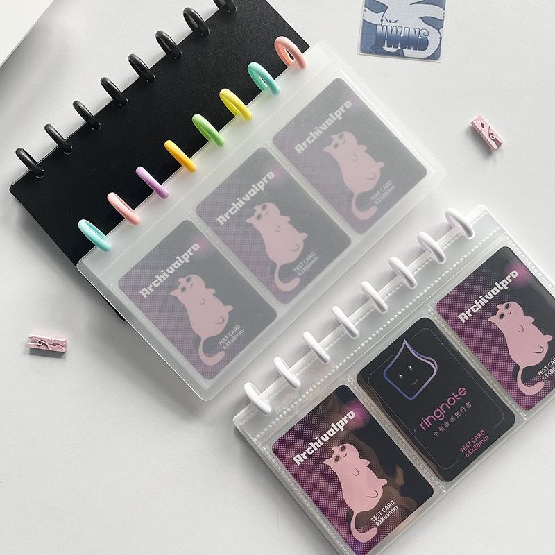8 Grids Binder Photocards Black White Photo Cover Photocard Holder Picture Protector Kpop Idol Photo Albums Sticker Book Binder