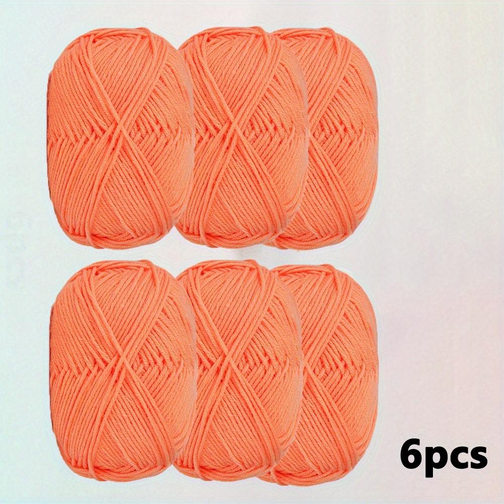 6pcs Multicolor Milk Cotton Yarn for DIY Crochet Knitting Crafts Soft Hand-Woven Scarf Sweater Material Wide Range of Colors Available 2.5mm Medium