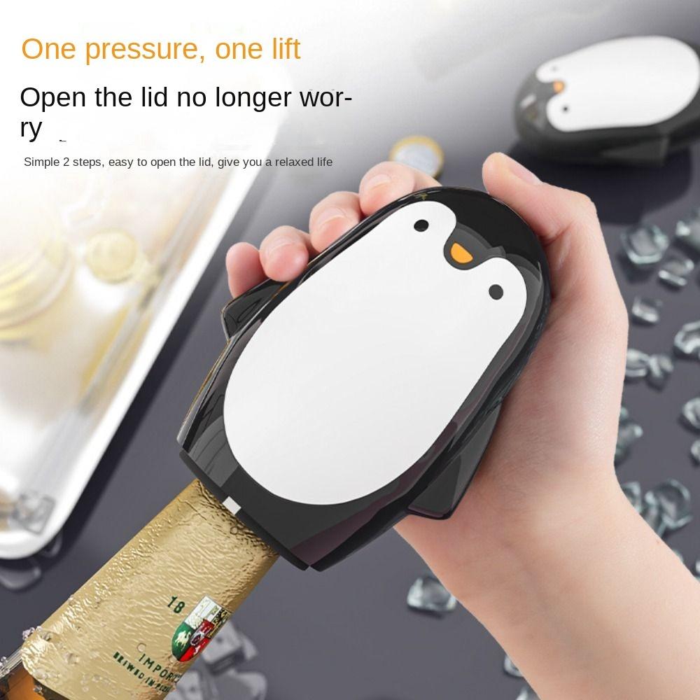 Labor-saving Penguin Bottle Opener Automatic Soda Cap Opener Magnetic Beer Bottle Opener  Party