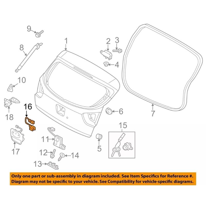 Liftgate Trunk Release Unlocking Rear Door Handle Switch Tailgate Grip Button 81260-H8000 81260H8000 Easy Installation