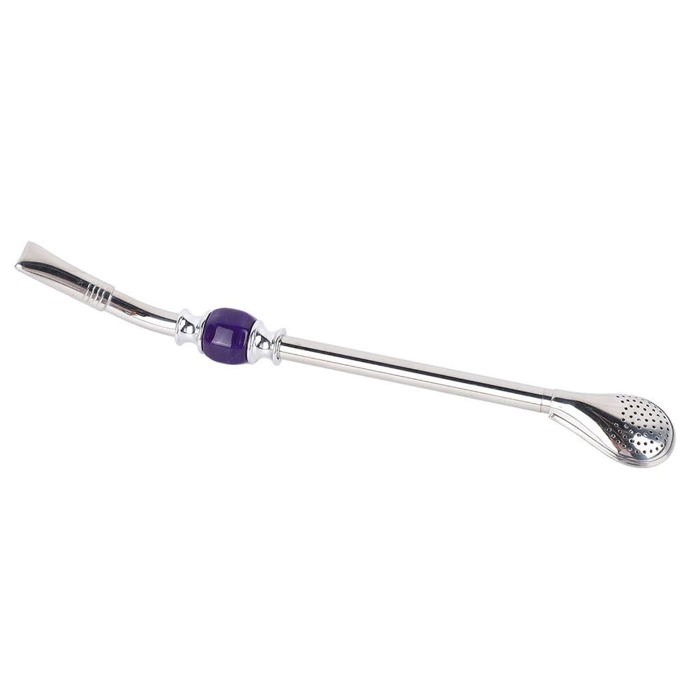 Filter Tip Stainless Steel Straw Spoon Drinking Filter Spoon Straw  For Gourd Drinking