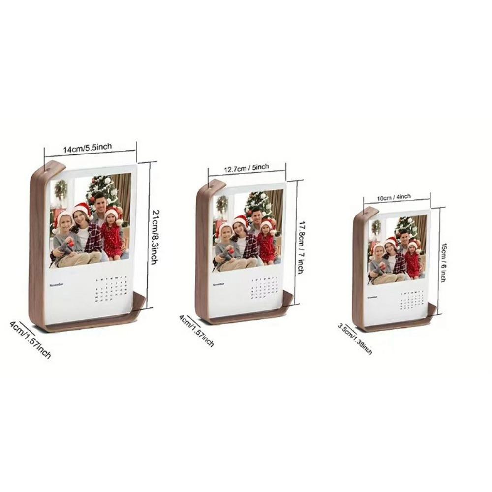 Walnut Beech Creative Photo Frame Set Acrylic U Shape Transparent Frames 10X15 14X21cm Desktop Wood Pictures Photo Card Holder