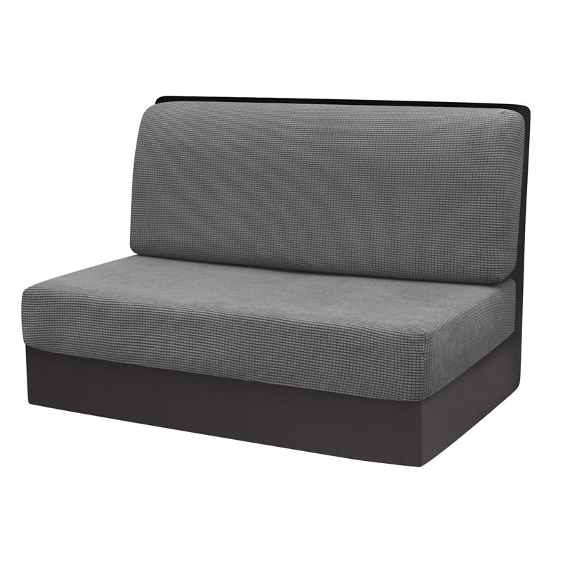2pcs/set Stretch RV Dinette Cushion Covers Polar Fleece Camper Car Sofa Cover All-inclusive Restaurant Cafe Bench Cover Decor