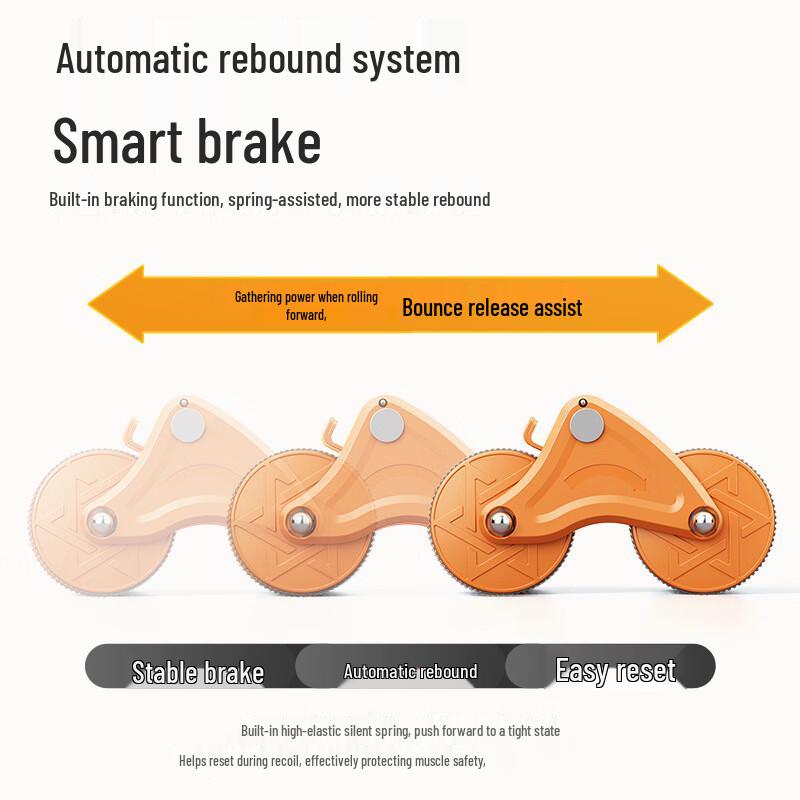 Automatic Rebound Ab Roller with Elbow Support