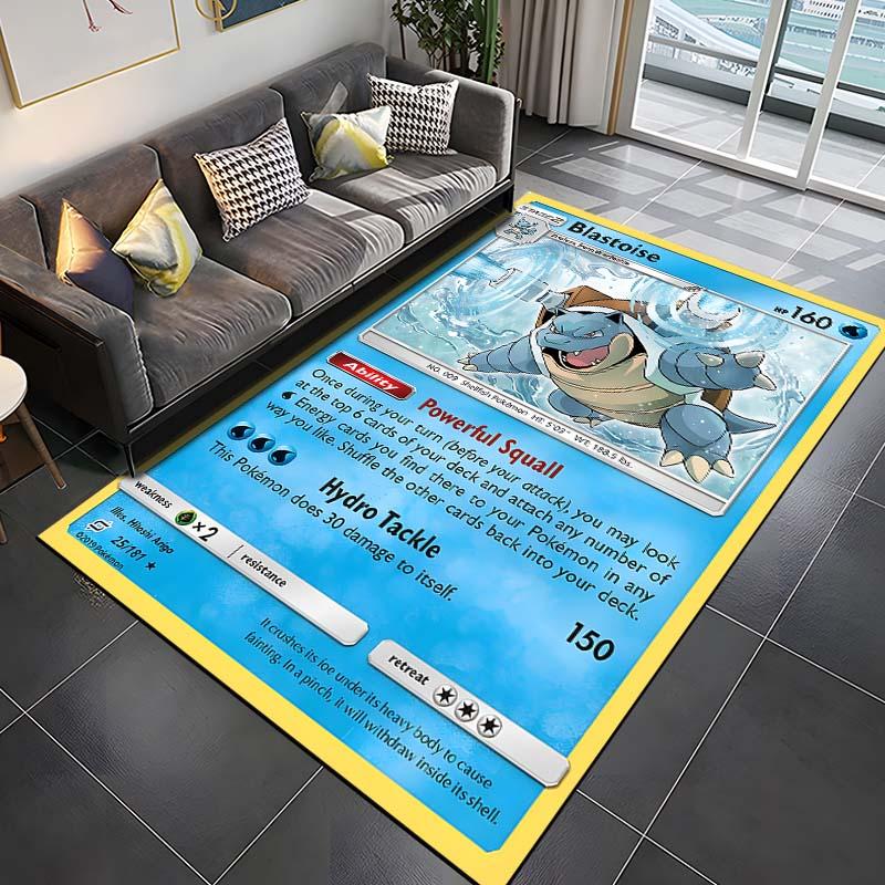 

Pokemon Cards Squirtle Print Rug Carpet for Living Room Children s Bedroom Mat Sofa Doormat Floor Rug Home Decor Anti Slip Mat 100x120cm (39x47in)