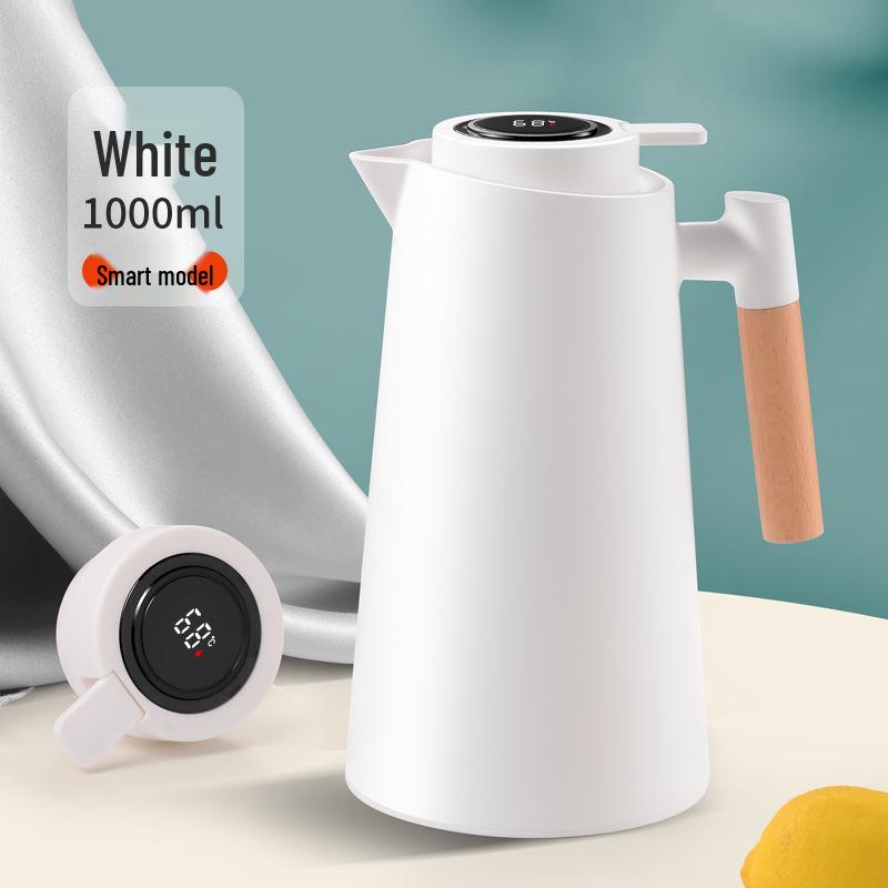 Smart Press-Type Insulated Kettle with Glass Liner - Large Capacity Household Thermos