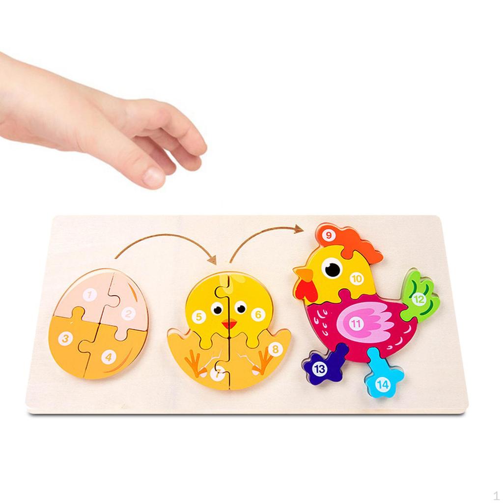 Animal Wooden Matching Puzzle,Children Early Education Learning Toys,Wooden Puzzles for Age 4+ Years
