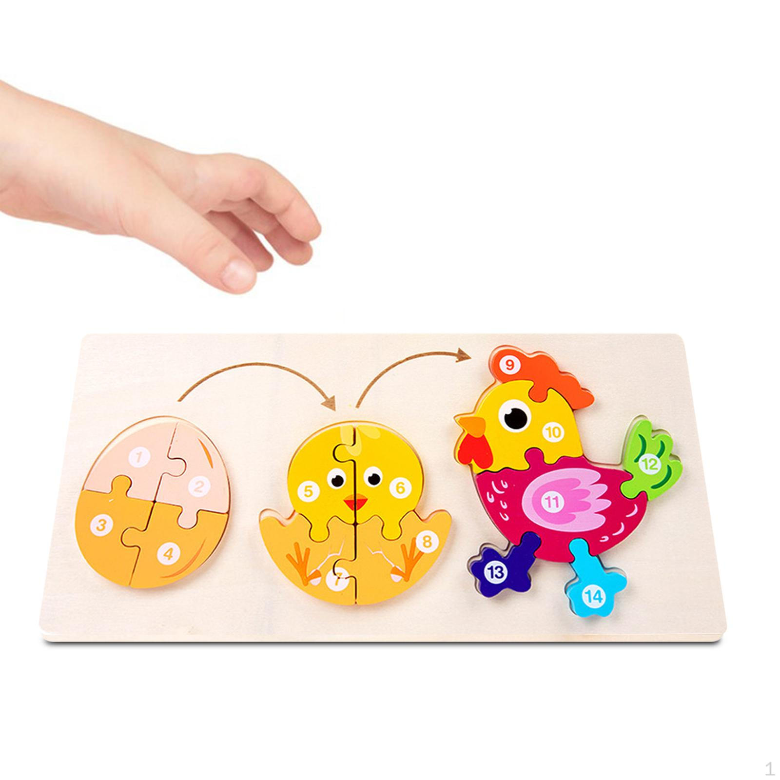 

Animal Wooden Matching Puzzle,Children Early Education Learning Toys,Wooden Puzzles for Age 4+ Years Chick