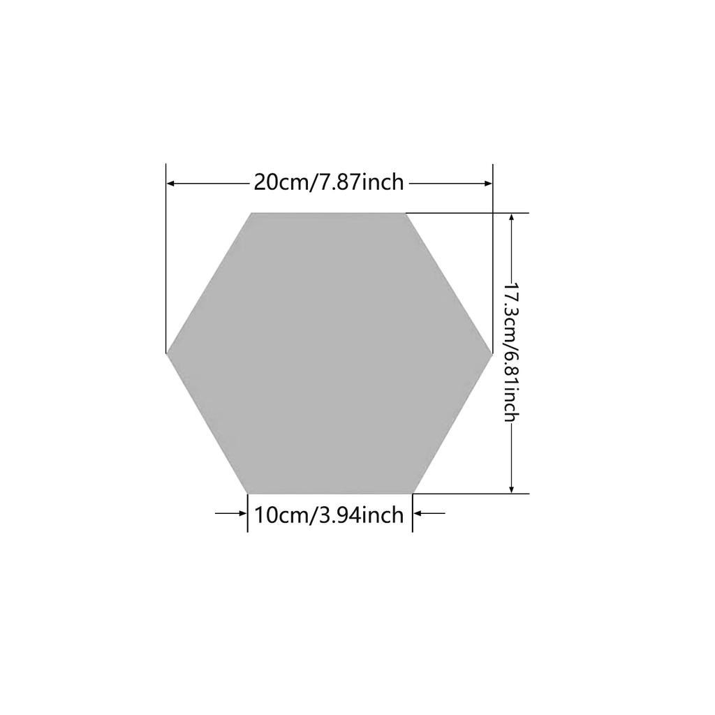 5-20Pcs Silver Hexagon Art Mirror Acrylic Wall Stickers with for DIY Home Art Bedroom Living Room Wall Decoration Diameter 4.6cm-23cm
