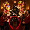 Vánoční svítící čelenka Elk Ozdoba vánočního stromku Party laskominy Narozeniny Festival Oslava Pokrývka hlavy Navidad Vlasový doplněk