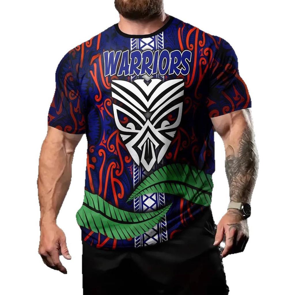 Summer Round Neck 3D Cool Print Top Fashionable Casual Short Sleeved Men's T-shirts