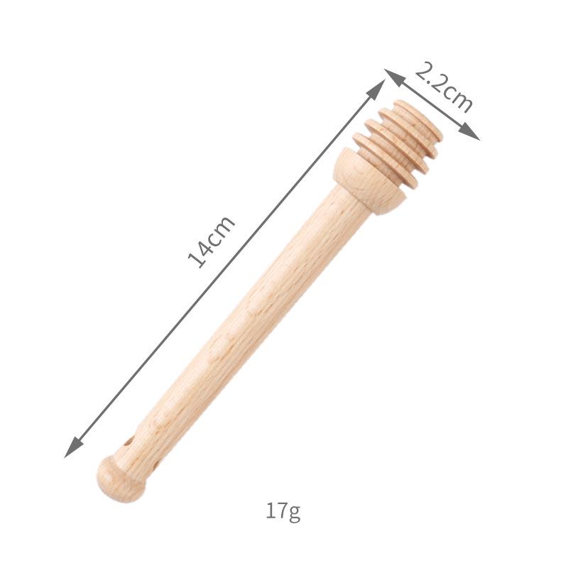 Beech Wood Honey Dipper Stick for Stirring and Liquid Extraction