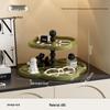 ZISIZ Vintage Green 2-Tier Entryway Organizer Set