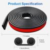 Rubber Weather Seal For Pickups Cap - Camper Shell Seal Automotive Weather Stripping Tonneau Cover Tailgate Seals For Pickups Truck Cap 24.6FT
