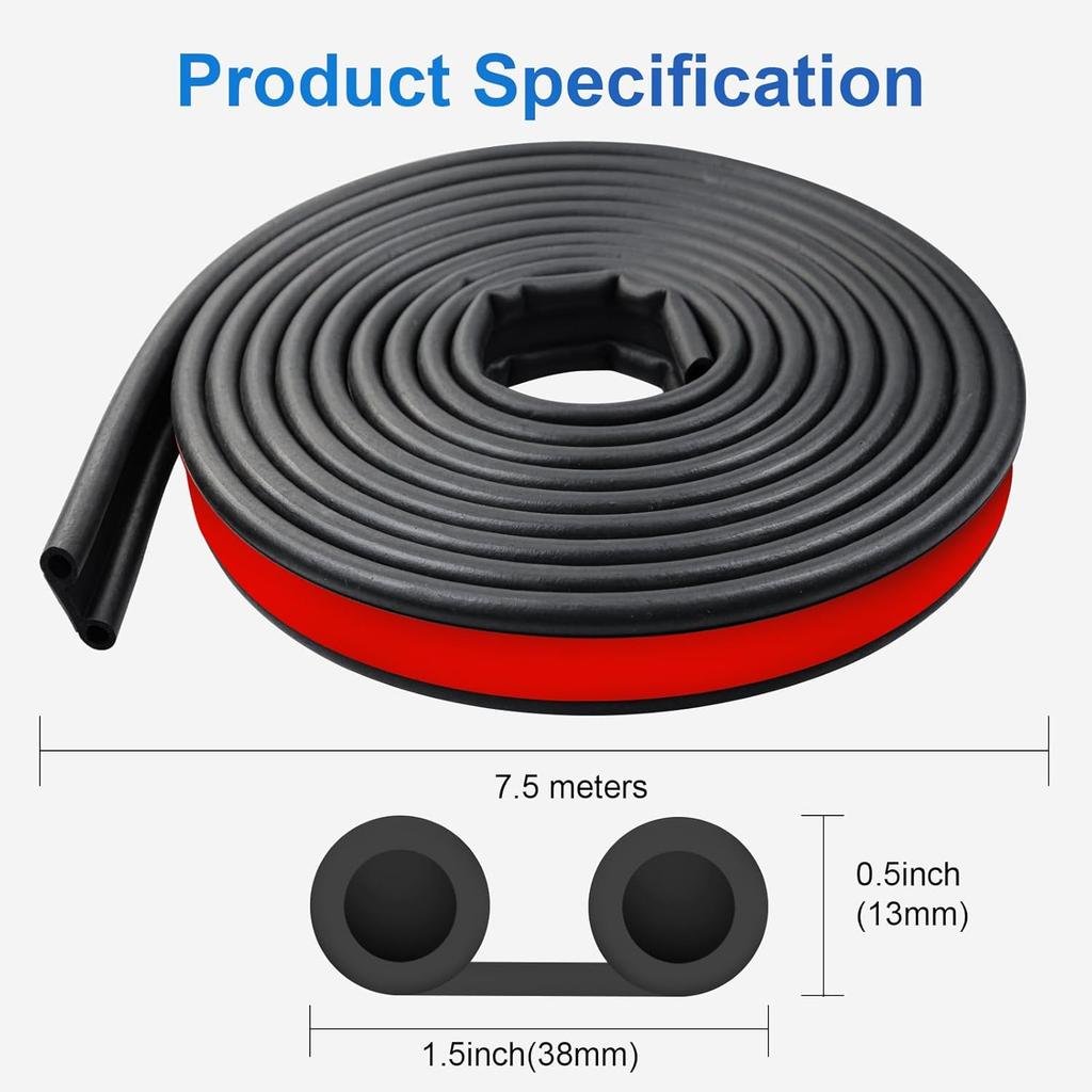 Rubber Weather Seal For Pickups Cap - Camper Shell Seal Automotive Weather Stripping Tonneau Cover Tailgate Seals For Pickups Truck Cap 24.6FT