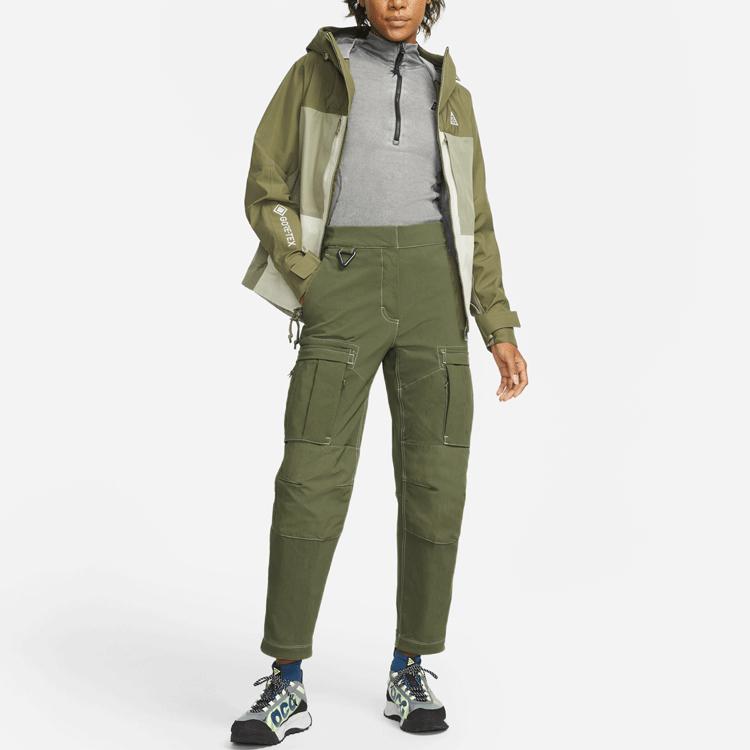 Nike Pantaloni Cargo da Donna ACG Series Smith Summit con Tasche Laterali Verde Oliva CV0618-222