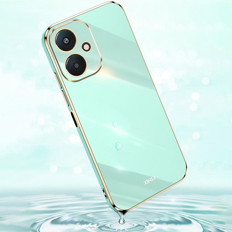 XINLI priekš Xiaomi Redmi 13C 5G/13R 5G/Poco M6 5G Vāciņš Galvanizēta mala TPU Telefona aizmugurējais vāciņš