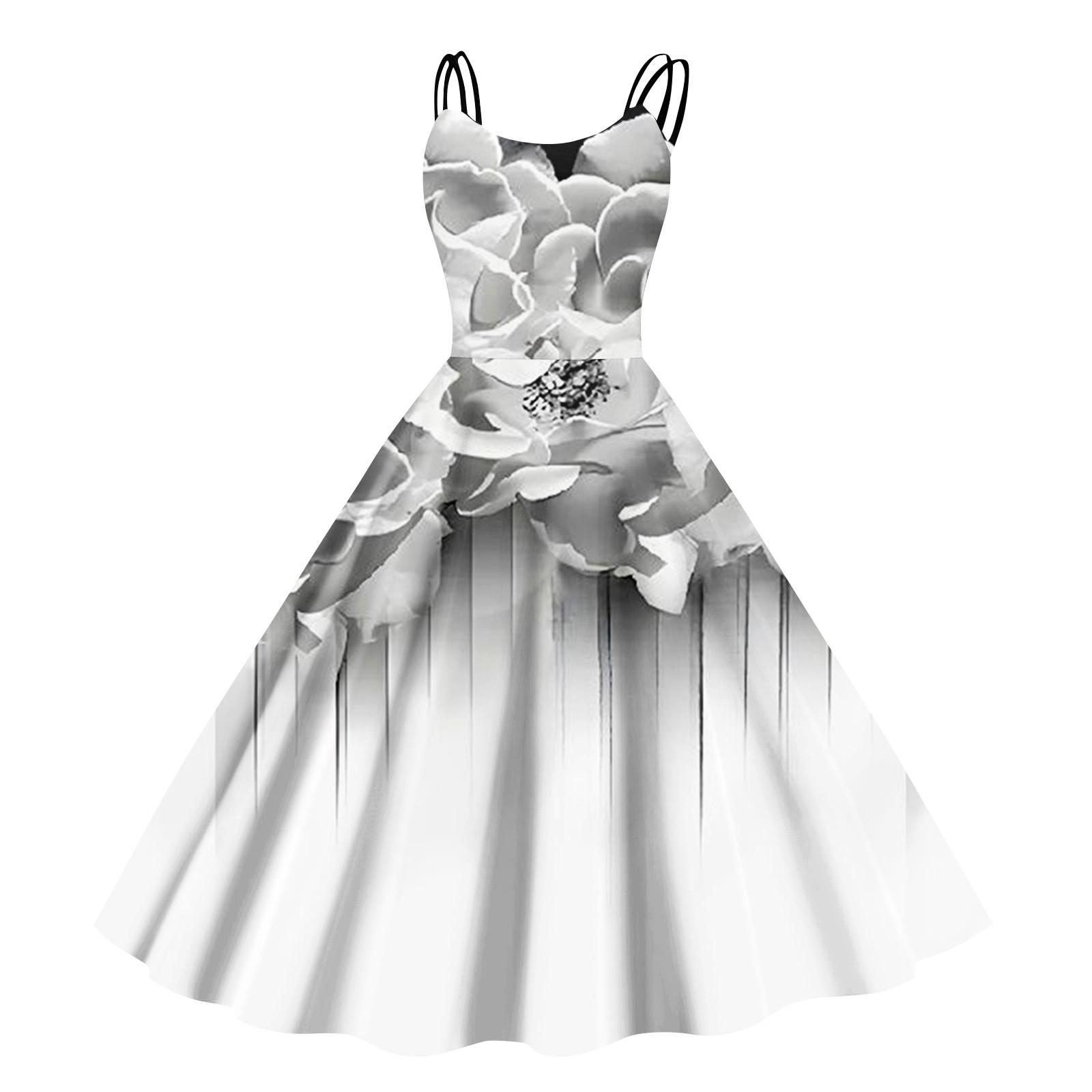 

Рождественская женская повседневная модная юбка с цветочным принтом в стиле панк-ретро с открытыми плечами L