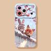 Winter Fox Rabbit Applies Apple 17 Silicone Soft 16promax Couple 15 Zootopia 14 Mobile Phone Case