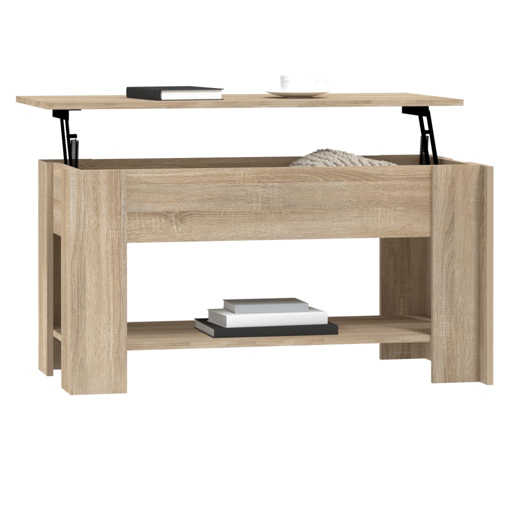 Coffee Table, Sonoma Oak 101x49x52 Cm, Wood-based Material
