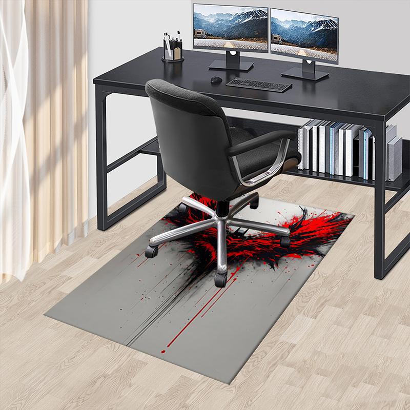 

Bat SymbolBlood Splatter Office Carpet Chair Mats, Home Decor Dormitory Floor Protector With Anti-Skid Backing, Large Area Coverage, Christm 60cm by 90cm