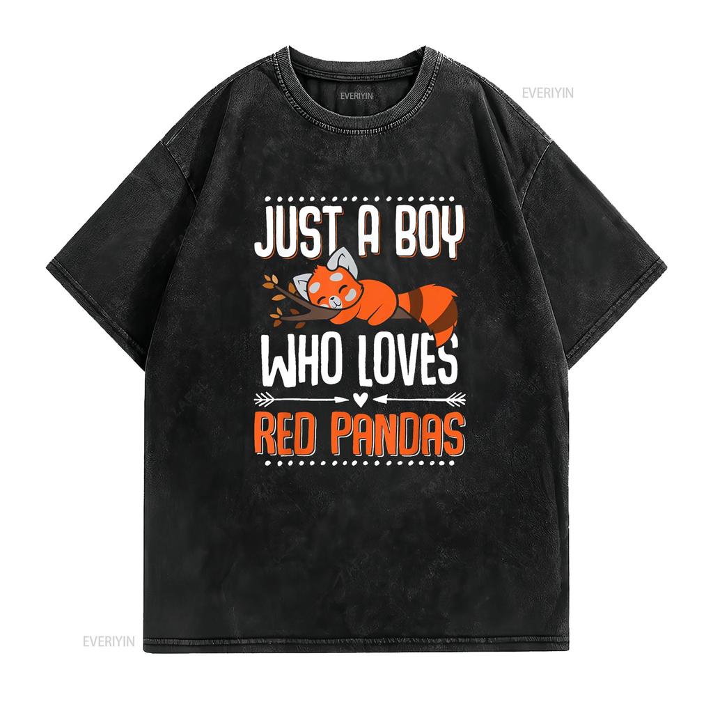 Cute Red Panda T Shirt  vintage Washed Unisex Stretched Soft Comfortable fashion Versatile Stylish Slightly