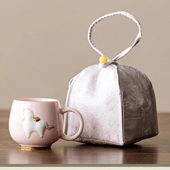 Portable Zen Tea Cozy Handle ulated Teapot Cover Travel Tea Set Bag Keep Warm Home Office Meditation Gift for Tea Lovers 130ml