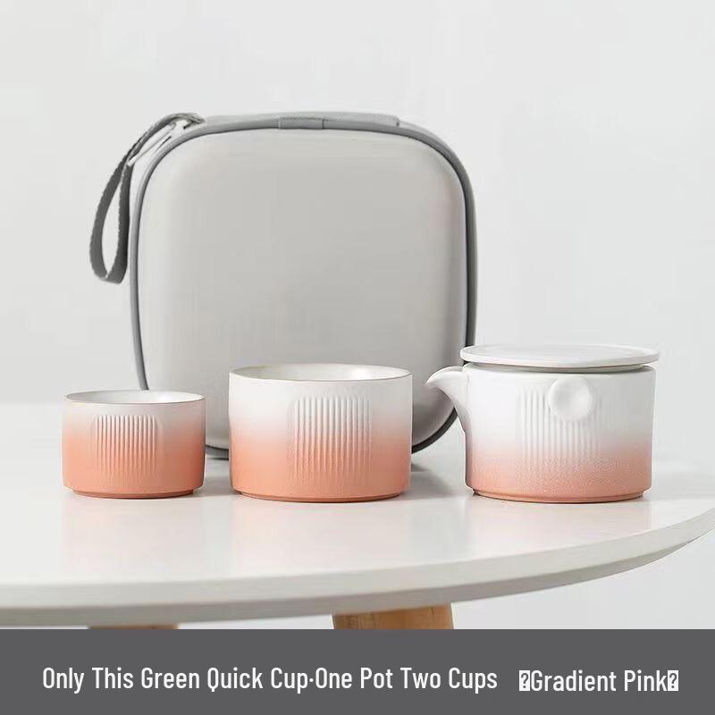 Portable Chinese Tea Set for Business & Gifts 1 Pot 2 Cups