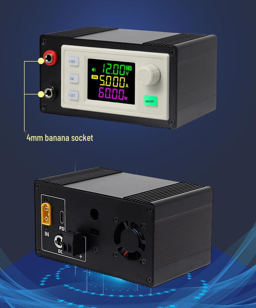 Third-Gen SK120 CNC Adjustable DC Power Supply Module for Step-Up/Down, Constant Voltage & Current, Solar Charging