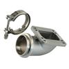 Steel Cast For T3 T4 Turbo 2.5" Vband Elbow Adapter With 90 Degree Angle Clamps Included