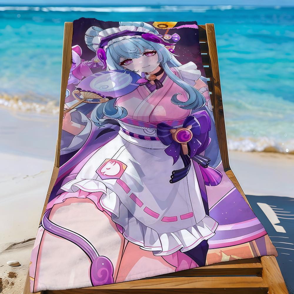 Yumemizuki Mizuki Genshin Impact Towel Sports Quick Dry Travel Camping Gear Sandproof Soft Light Large Beach Towel