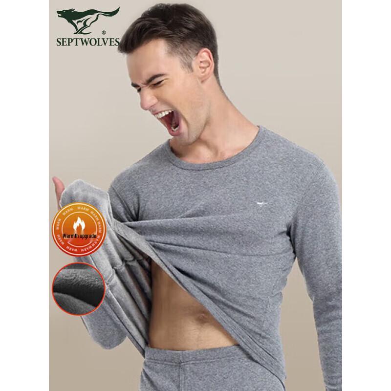 Septwolves Men s Fleece Lined Thermal Underwear Set XL