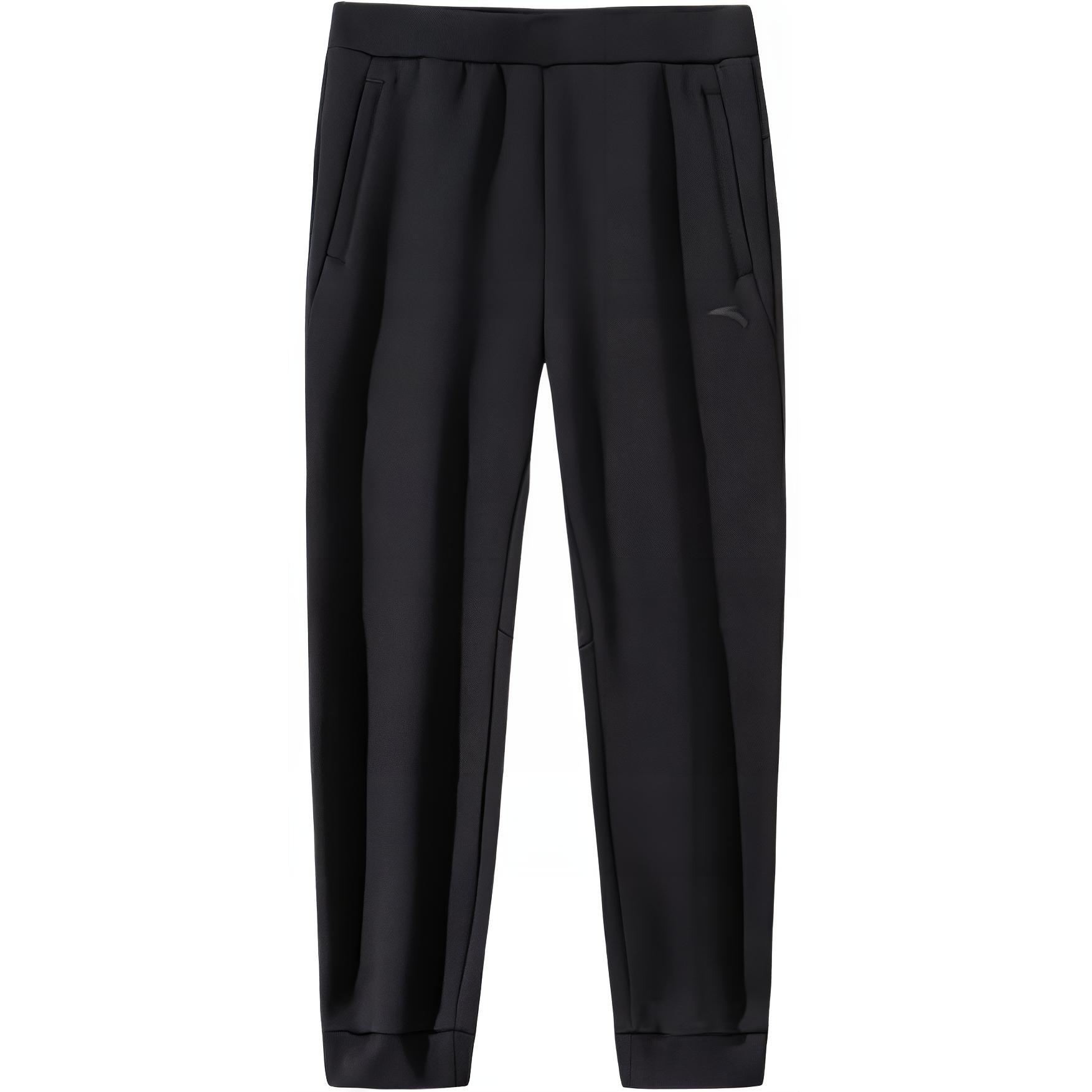 

Anta Comfortable Casual Versatile Solid Color Knitted Sports Pants Men Bottoms Black 152447337-1 XL