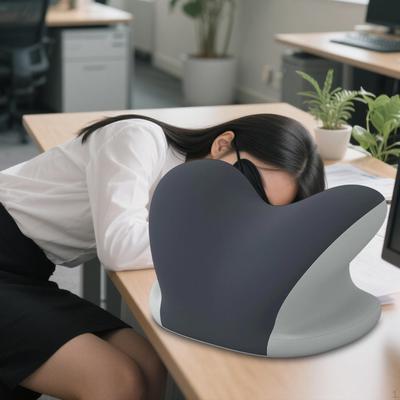 Memory Foam Reise-Nackenkissen Gesichtskissen Mehrzweck Schlafen Abnehmbarer Bezug Kopfstütze für Wohnheim